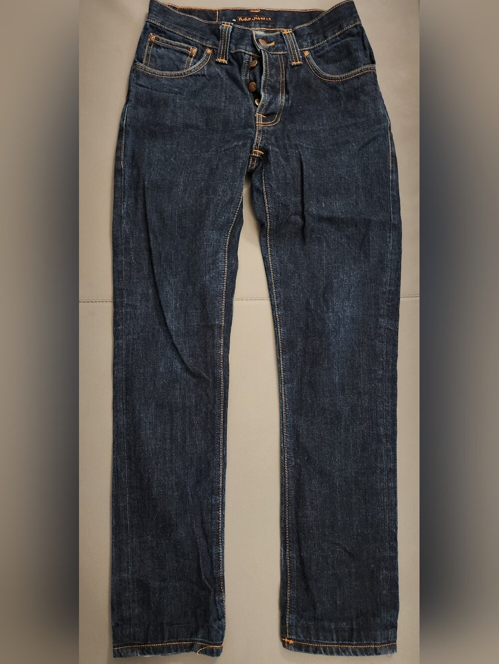 Nudie Jeans Dark Blue Straight Fit Jeans 28x34